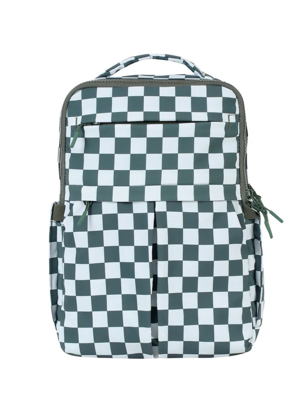 Checkered Green & White mini Backpack